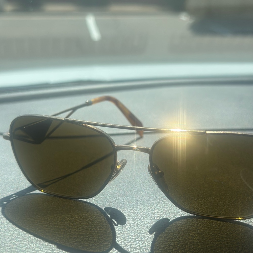 Prada Gold Aviator Sunglasses